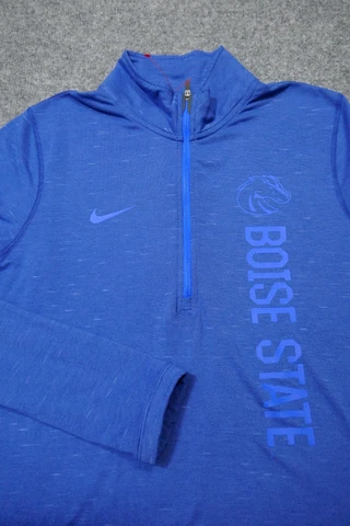 Boise State Broncos Pullover Mens Medium Blue Nike Running Lightweight Stretchy Cover