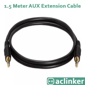 ACL 1.5 meter 3.5mm Aux Male to Male Stereo Audio Cable Auxiliary Headphones - Picture 1 of 6