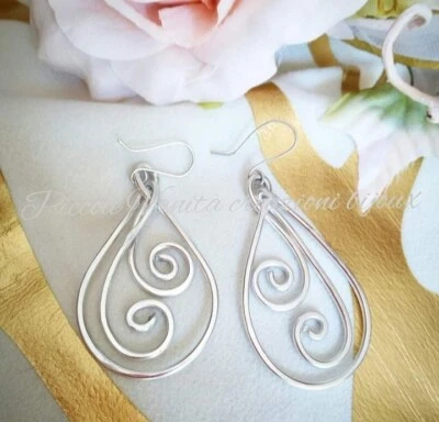 orecchini lunghi donna Grandi Pendenti In Alluminio Leggero - Immagine 1 di 4