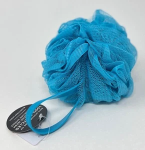 NEW BATH & BODY WORKS BLUE MESH SHOWER SPONGE LOOFAH POUF SOFT SILICONE STRAP - Picture 1 of 6