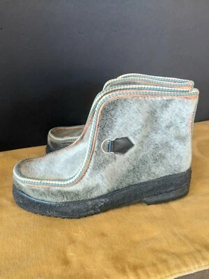 Botas femininas vintage década de 1960 Jean-Claude Killy wolverine França pele sintética tamanho 6 - Imagem 1 de 4