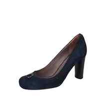 chaussures femme LUCIANO BARACHINI escarpins bleu daim EY179