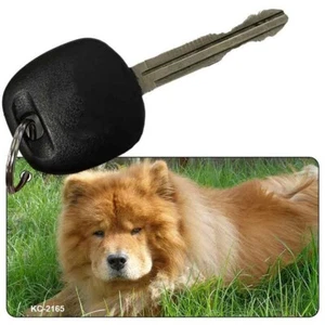 Chow Chow Novelty Metal Aluminum Key Chain License Plate Tag Art Keychain - Picture 1 of 1