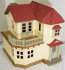 Vintage Sylvanian Families Calico Critters Doll House Red Roof Home Dollhouse 13