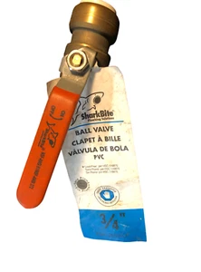 SharkBite 3/4 in. Push-to-Connect PVC IPS x 3/4 in. CTS Brass Ball Valve 25550LF - Picture 1 of 3