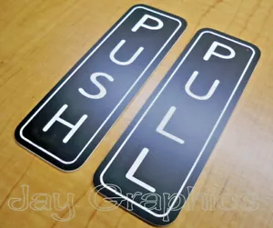 Engraved PUSH and PULL Office Door Signs | Business Plaques | Home Wall Plates - Picture 1 of 2