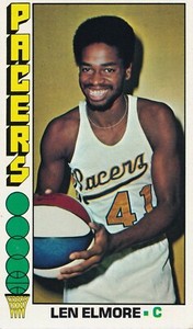 LEN ELMORE 1976-77 Topps Basketball # 71 Indiana Pacers Ex Plus