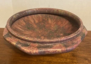 Roseville Pottery Carnelian II Bowl, Shape 166-10 Pink Purple Ochre Drips Plus - Picture 1 of 21