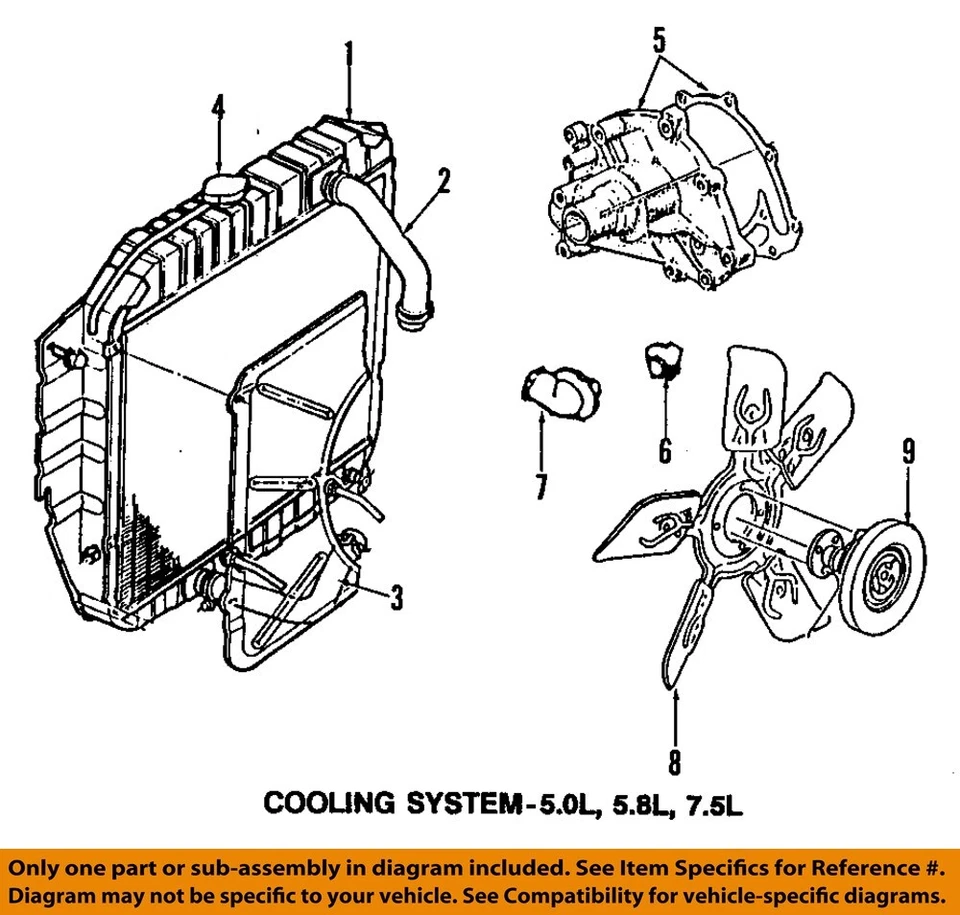 Bomba de agua de refrigeración deportiva Ford OEM 87-22 Bronco F3TZ8501C Foto 1 de 1