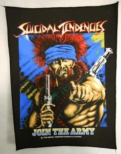 Suicidal Tendencies Back Patch - Join The Army - OFFICIAL - Vintage NEW - 1989 - Picture 1 of 9