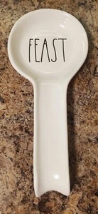 Rae Dunn Artisan Collection by Magenta White with Black Letters Rest Spoon Rest - Picture 1 of 7