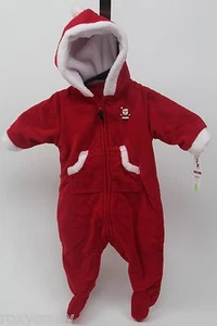 Cochecito de Navidad Carter's Rojo Bebé Papá Noel con Capucha Abrigo Talla 3 Meses Nuevo con Etiquetas - Imagen 1 de 1