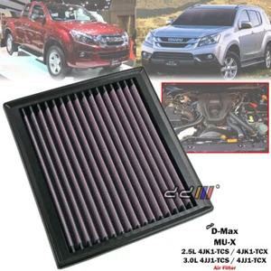 High Flow Air Filter For Isuzu D-Max Pickup MU-X 2.5L 3.0L 4JK1 4JJ1 2012-ON - Picture 1 of 9
