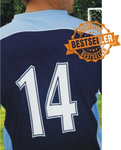 SET OF FOOTBALL SHIRT NUMBERS / IRON / HEATPRESS ON / 1-17 BLACK / EASY TO APPLY - Picture 1 of 12