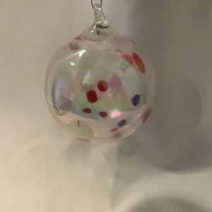 Handblown Art Glass Ornament Fairy Orb Witches Ball Suncatcher - Picture 1 of 8