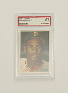 Roberto Clemente PSA 5 1957 Topps 76 Third Year Card Pirates Hof Vintage 3rd Yr