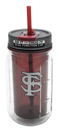 16-oz Florida State Mason Jar Water Bottle Cover