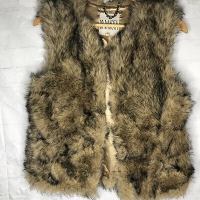 Chaleco de piel sintética BB Dakota negro tostado para mujer mediano Foto 1 de 4