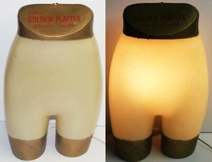 Vintage 1960s Golden Playtex Panty Girdle - Lighted Store Display Mannequin Ad - Picture 1 of 12