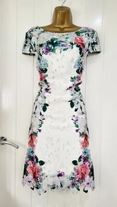PHASE EIGHT size 14 16 white lace floral laser cut summer occasion dress VGC - Picture 1 of 5