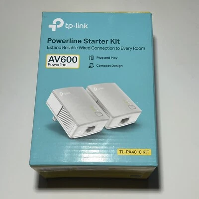 TP-Link AV600 Powerline Starter Kit - White (New) - Image 1 of 4