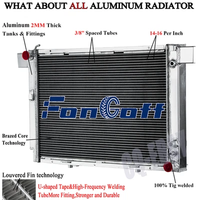 4-Row Aluminum Radiator For 1990-2002 Mercedes-Benz SL500 R129 500 SL 5.0L V8. Foto 1 de 4