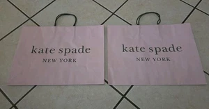 Kate Spade 2 Shopping Paper Gift Bag Pink 16" x 12" x 6" For Gifts - Picture 1 of 8