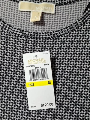 Vestido Pequeño Negro MICHAEL KORS Mujer Talla M Midi Sin Mangas Nuevo Foto 1 de 4
