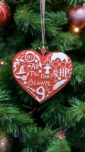 Colgante corazón ventilador HP Always 93/4 adorno impreso en 3D - Imagen 1 de 2