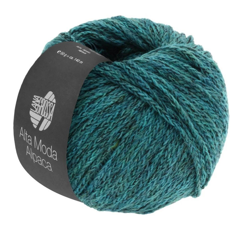 Wolle Kreativ! Lana Grossa - Alta Moda Alpaca - Fb. 8 petrol meliert 50 g - Bild 1 von 1