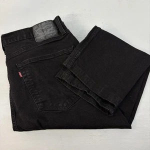 Levis 505 Jeans Herren 36 x 27 Schwarz Regular Fit Straight Leg Stretch Denim - Bild 1 von 13