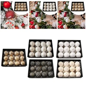 12x Christmas Tree Hanging Decorations Xmas Decor Lightweight Novelty 8cm - Picture 1 of 28