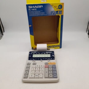 Sharp EL-1801E Calculator Adding Printing Roll Machine - Euro Conversion (#H1/29 - Picture 1 of 10