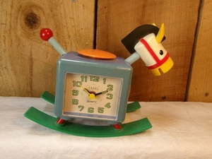 Vintage Novelty Plastic Rocking Horse Alarm Clock ~ for Parts or Repair - Picture 1 of 7
