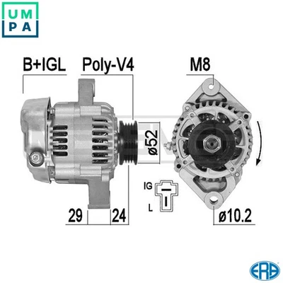 ALTERNATOR 209547A FOR PERODUA TOYOTA DAIHATSU SIRION TREVIS CHARADE MOVE 1.0L - Image 1 of 4