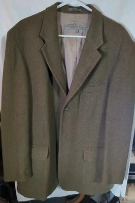 Le Collezioni Structure Brown Tweed Blazer Sportscoat Men Large ITALY Wool Blend - Image 1 of 4