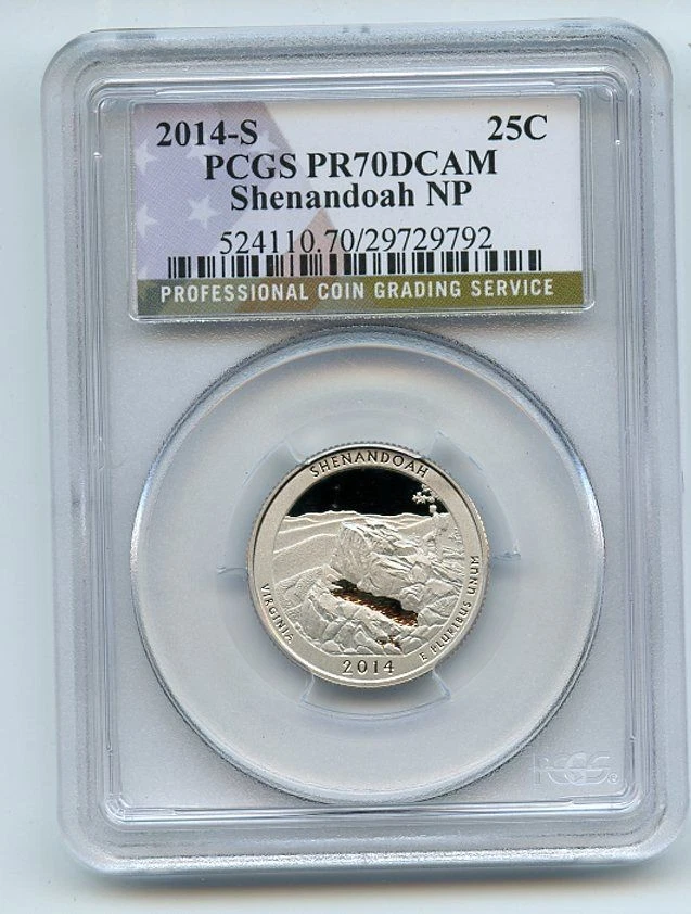 2014 S 25C Clad Shenandoah Quarter PCGS PR70DCAM - Image 1 of 1