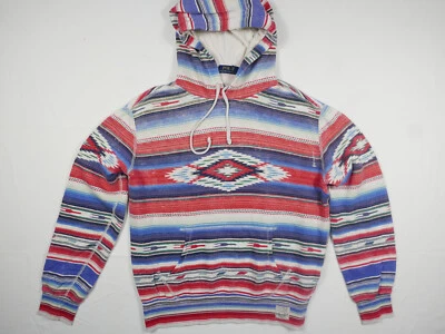 Polo Ralph Lauren Moletom com Capuz Asteca Serape Indiano Sudoeste Esportista M - Imagem 1 de 4