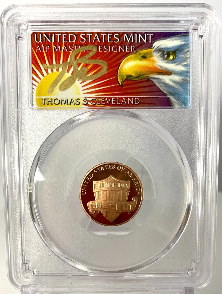 2020 S 1C Lincoln Cent PCGS PR70RD DCAM FS SIGNED BY Thomas Cleveland EAGLE - Image 1 of 4