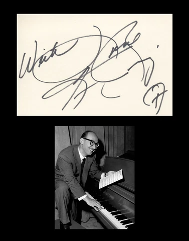 SAMMY CAHN Autographed Inscribed Signed Index Card Academy Award Oscar Lyricist Cover