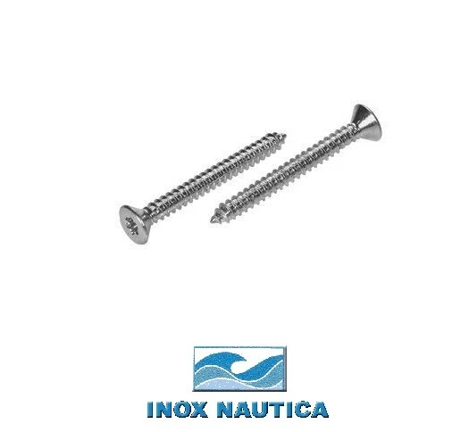 VITI TESTA SVASATA PIANA A CROCE AUTOFILETTANTI INOX PER LAMIERA Ø3,5 - Immagine 1 di 1