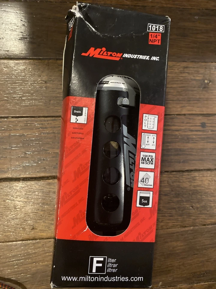 Milton 1018 1/4" 150 psi NPT Polycarbonate Micro Filter E1 - Image 1 of 1