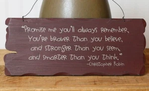 Wood Sign Promise Me Inspirational Quote Rustic Primitive Decor 12 in - Picture 1 of 1