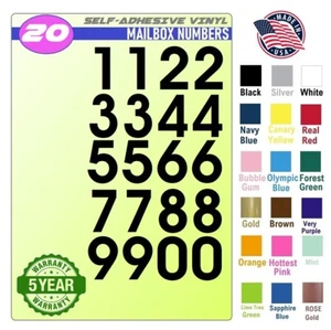 20 Mailbox,Car, Doors, Toolbox,Lockers,Window,bike, Decal Sticker Numbers [Avant - Picture 1 of 6