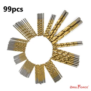Juego de brocas múltiples de titanio de acero de alta velocidad de 99 piezas herramientas de metal giratorio - Imagen 1 de 8