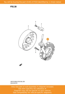 SUZUKI Stator Assy, 31401-47H10 OEM - Picture 1 of 1