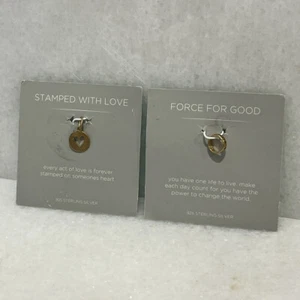 Ciondolo Ciondolo Amore Cuore Origami Gufo Argento Sterling 925, Forza per Buon Ciondolo - Foto 1 di 8