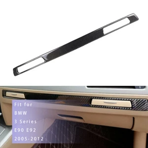 Black Carbon Fiber Copilot Cup Holder Panel Trim For BMW 3 Series E90 05-12 - Bild 1 von 11