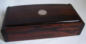 Casa rodante rara caja baratija Filipinas madera palo de rosa moneda piso en tapa $499 - Imagen 1 de 12