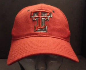 Men's 7 1/8 Zephyr Red Texas Tech Embroidered Logo Fitted Cap Hat - Picture 1 of 7